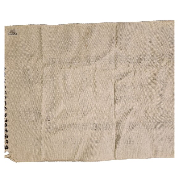 Southwest Aztec Accent Rug 26 x 21.5" Fringe Small Neutral Colors Vtg Cotton - Picture 2 of 14